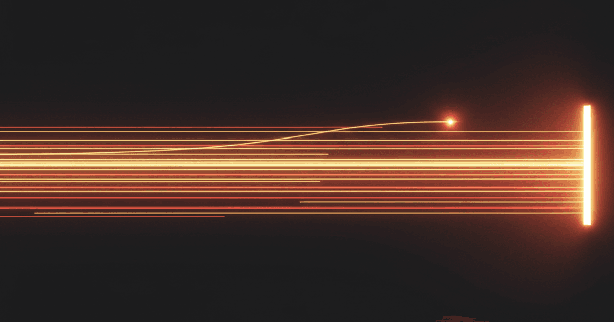 Cinematic editorial illustration of a Solana priority fee: a queue of glowing transactions with one lifted ahead by a small tip, red and amber light on a near-black background